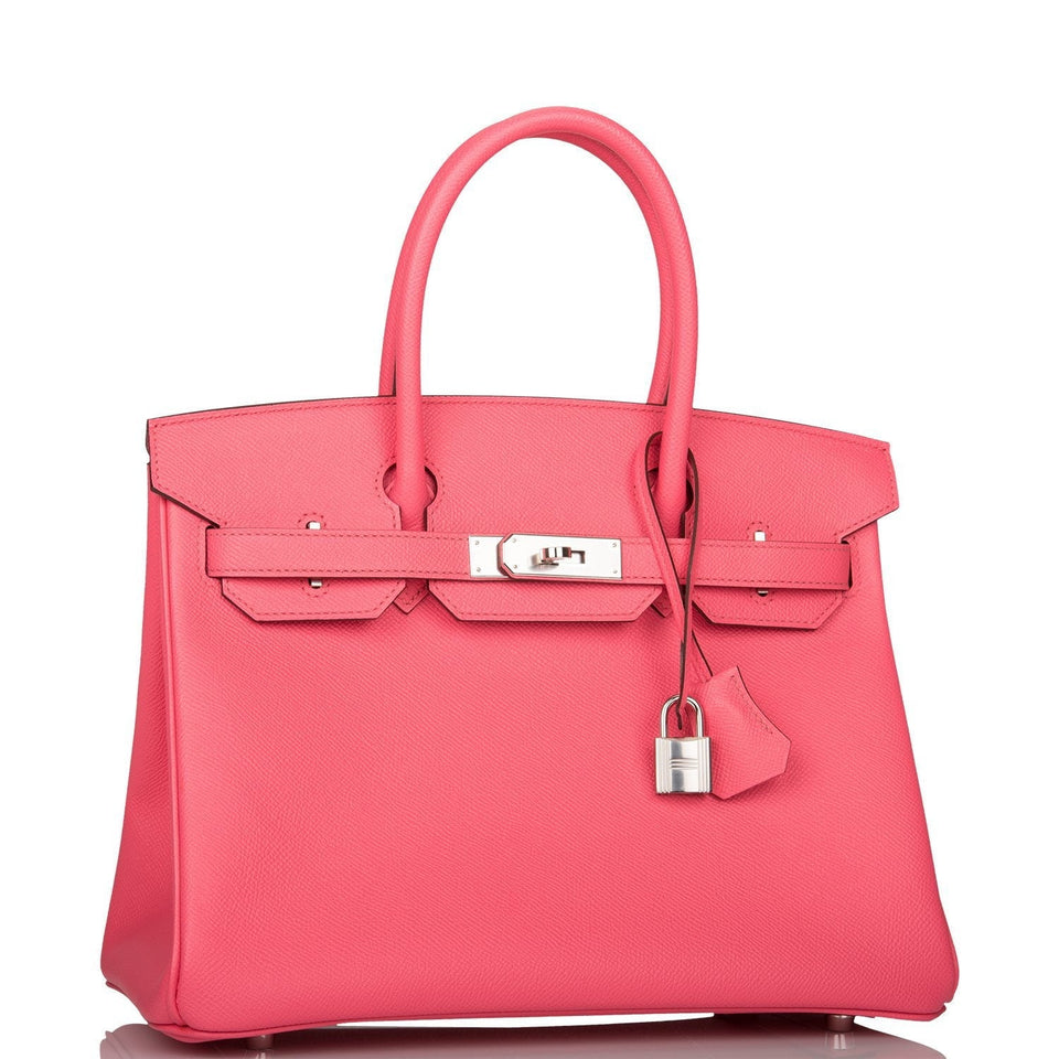 Hermes Birkin 30 Rose Azalee Epsom Palladium Hardware