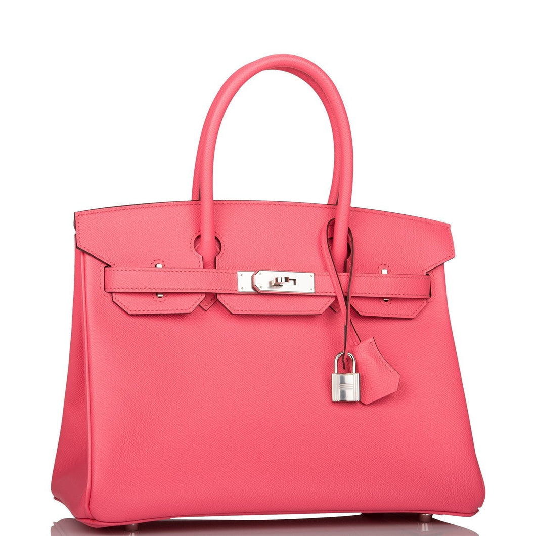 Hermes Birkin 30 Rose Azalee Epsom Palladium Hardware