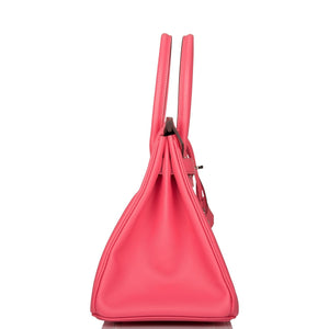 Hermes Birkin 30 Rose Azalee Epsom Palladium Hardware