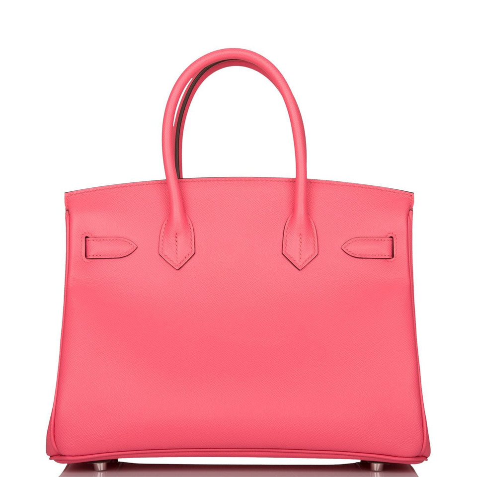 Hermes Birkin 30 Rose Azalee Epsom Palladium Hardware