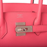 Hermes Birkin 30 Rose Azalee Epsom Palladium Hardware