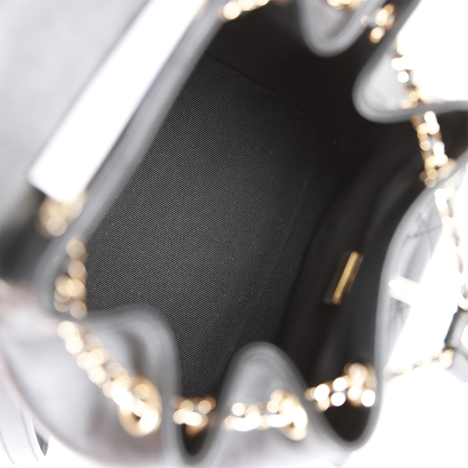 Chanel Small Duma Backpack Black Lambskin Light Gold Hardware
