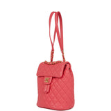 Chanel Mini Urban Spirit Backpack Rose Lambskin Gold Hardware