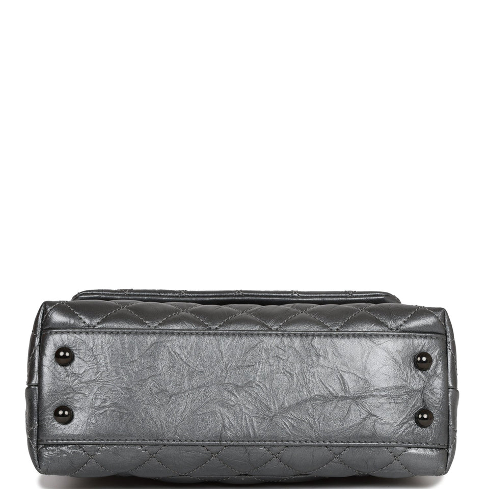Chanel Small Coco Handle Flap Bag So Black Calfskin Black Hardware