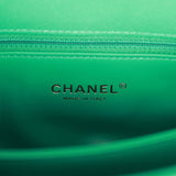 Chanel Small Coco Handle Flap Bag Green Caviar Light Gold Hardware