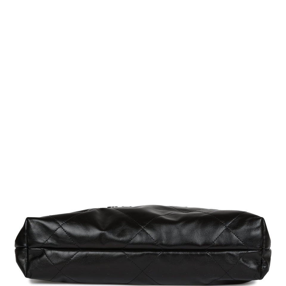 Chanel Small 22 Bag SO Black Calfskin Black Hardware