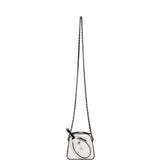 Chanel "Monte-Carlo" Mini Crossbody Tennis Bag White Canvas Light Gold Hardware