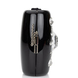Chanel Minaudière Jewel Clutch Black Resin Silver Hardware