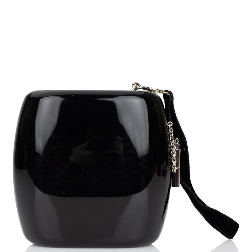 Chanel Minaudière Jewel Clutch Black Resin Silver Hardware