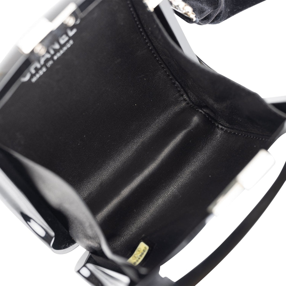 Chanel Minaudière Jewel Clutch Black Resin Silver Hardware