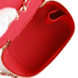 Chanel Camellia Mini Vanity Case Red Lambskin Light Gold Hardware