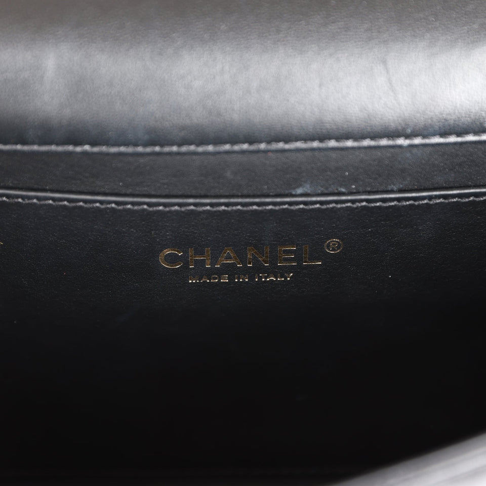 Chanel Fantasy Pearls Large Evening Flap Bag Black Lambskin Light Gold Hardware