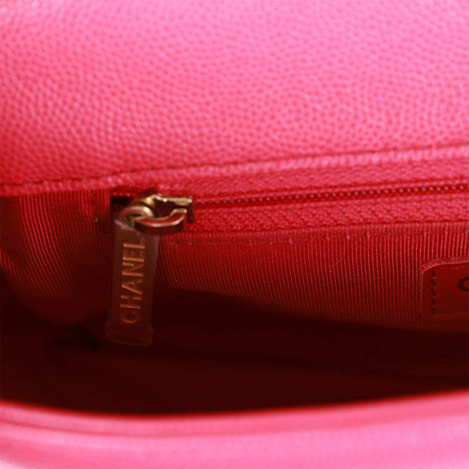 Chanel Fashion Therapy Flap Bag Hot Pink Caviar Gold Hardware