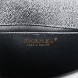 Chanel Small Boy Messenger Bag Black Caviar Antique Gold Hardware