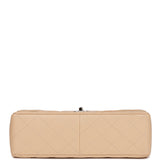 Chanel Jumbo Classic Double Flap Bag Beige Caviar Silver Hardware