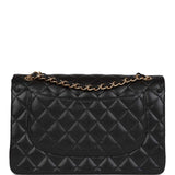 Chanel Jumbo Classic Double Flap Bag Black Caviar Gold Hardware