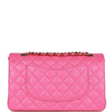 Chanel Medium Classic Double Flap Bag Hot Pink Caviar Gold Hardware