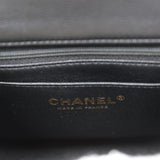Chanel Monaco Mini Square Flap Bag Black Lambskin Light Gold Hardware