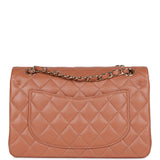 Chanel Small Classic Double Flap Bag Caramel Brown Lambskin Light Gold Hardware
