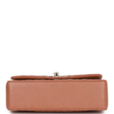Chanel Small Classic Double Flap Bag Caramel Brown Lambskin Light Gold Hardware