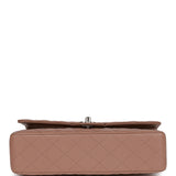Chanel Medium Classic Double Flap Bag Beige Caviar Silver Hardware