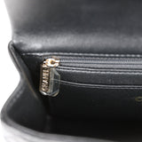 Chanel Mini Rectangular Flap Bag with Top Handle Black Lambskin Light Gold Hardware