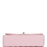 Chanel Medium Classic Double Flap Bag Light Pink Caviar Light Gold Hardware