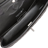 Chanel Medium Classic Double Flap Bag Black Velvet Ruthenium Hardware
