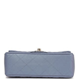 Chanel Mini Rectangular Flap Bag Light Purple Iridescent Quilted Lambskin Light Gold Hardware
