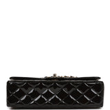 Chanel Medium Classic Double Flap Bag Black Patent Light Gold Hardware