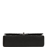 Chanel Medium Classic Double Flap Bag Black Quilted Caviar Silver Hardware