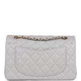 Chanel bag Small Classic Double Flap Grey Caviar Light Gold Hardware