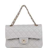 Chanel bag Small Classic Double Flap Grey Caviar Light Gold Hardware