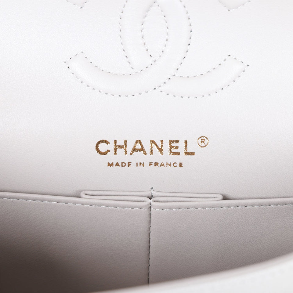 Chanel bag Small Classic Double Flap Grey Caviar Light Gold Hardware