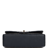 Chanel Small Classic Double Flap Navy Lambskin Light Gold Hardware