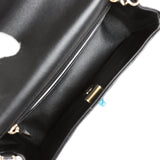 Chanel Mini Rectangular Flap Bag Black Lambskin Light Gold Hardware