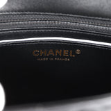 Chanel Mini Rectangular Flap Bag Black Lambskin Light Gold Hardware