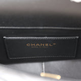 Chanel Monaco Mini Flap Bag Black Lambskin Antique Gold Hardware