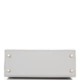 Hermes Kelly Sellier 25 Bleu Glacier Epsom Gold Hardware