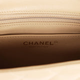 Chanel Mini Square Flap Bag Beige Lambskin Light Gold Hardware