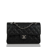 Chanel bag Small Classic Double Flap Black Caviar Silver Hardware