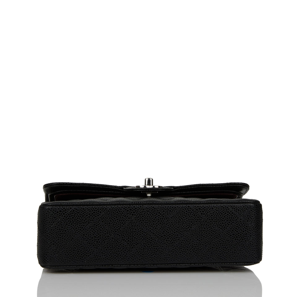 Chanel bag Small Classic Double Flap Black Caviar Silver Hardware