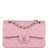 Chanel bag Small Classic Double Flap Bag Pink Caviar Light Gold Hardware