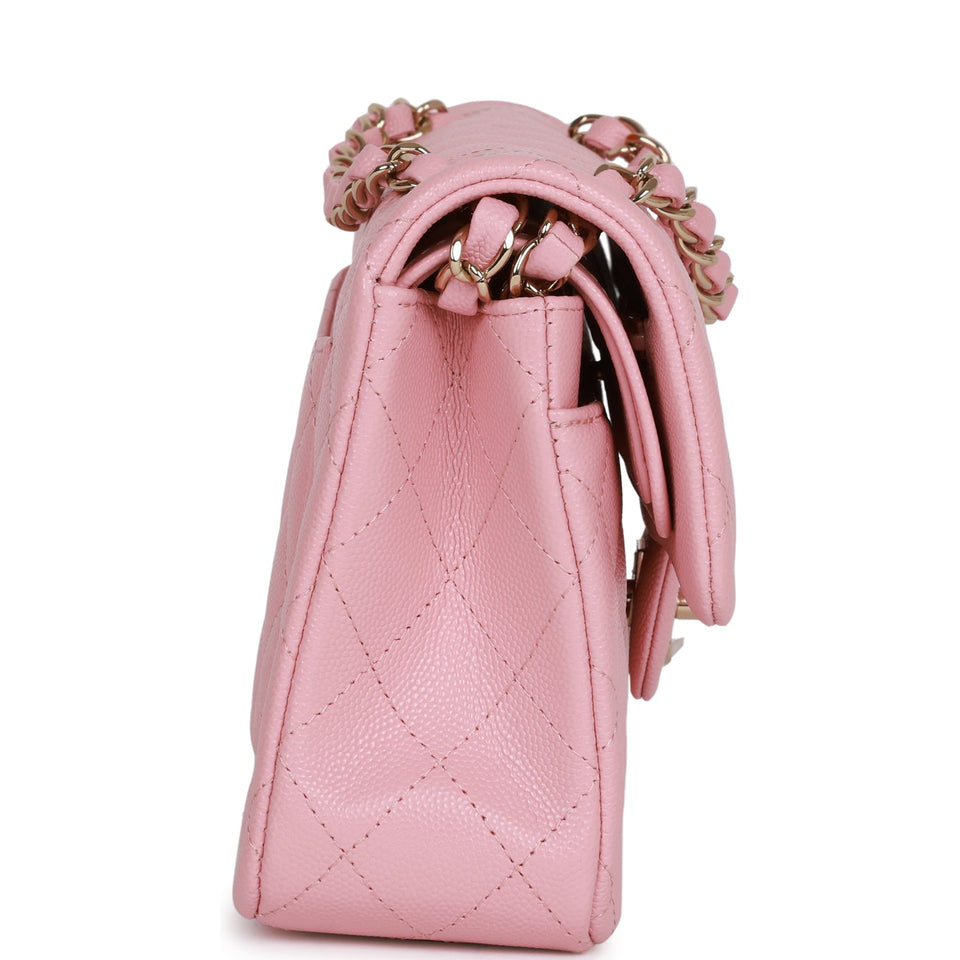Chanel bag Small Classic Double Flap Bag Pink Caviar Light Gold Hardware
