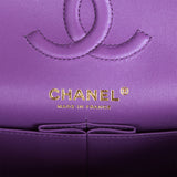 Chanel bag Small Classic Double Flap Purple Caviar Light Gold Hardware