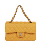 Chanel bag Small Classic Double Flap Yellow Caviar Light Gold Hardware