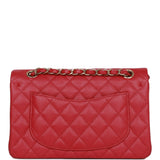 Chanel bag Small Classic Double Flap Dark Pink Caviar Light Gold Hardware