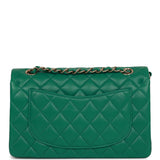 Chanel bag Small Classic Double Flap Bag Green Lambskin Light Gold Hardware