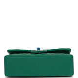 Chanel bag Small Classic Double Flap Bag Green Lambskin Light Gold Hardware