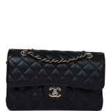 Chanel Small Classic Double Flap Bag Black Caviar Gold Hardware